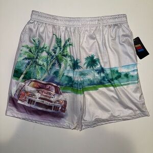 NWT NASCAR Men’s Athletic Shorts Palm Tree Print Size Medium